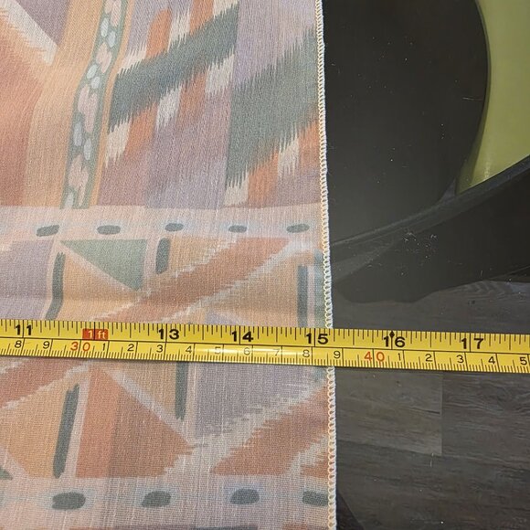VTG Tribal Ikat Style Fabric Napkins‎ Set Of 6 Peach & Pastel Colors 14.5"x15" - Picture 10 of 11